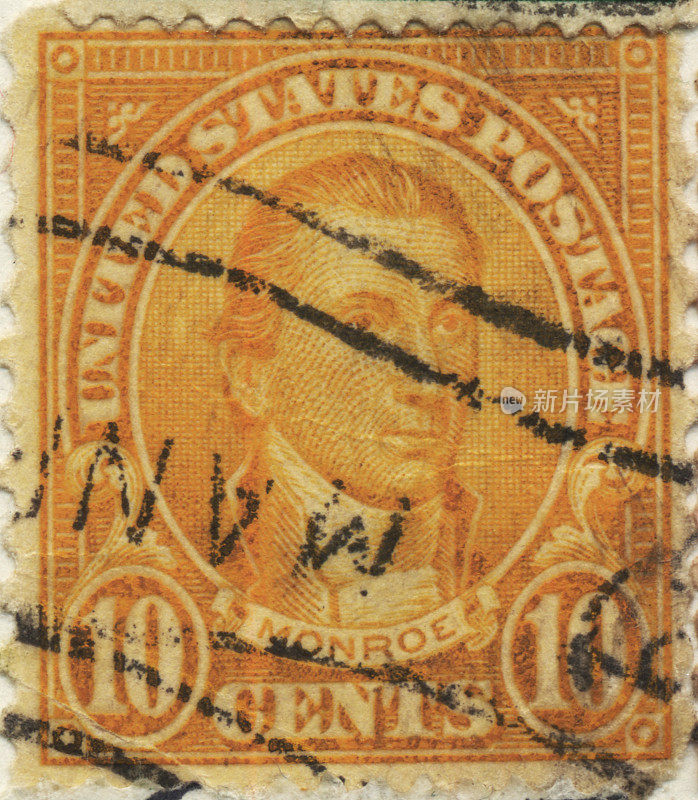 Stamp-US 10¢橙色